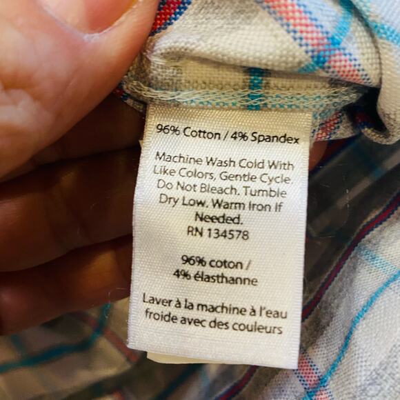 Vineyard Vines Shirt Mens XL Plaid Murray Slim Fit Button Up Long Sleeve Stretch - Picture 6 of 9